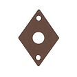 BOUVET - Rosace simple de style LV 100 fer rouillé bec de cane - BOUVET - 21413 - vignette