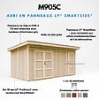 TIMBELA - Abri de Jardin Qualité Premium 8.52+2.95 m² - Kit tout compris avec sol, tuiles bitumineuses, set de peinture-Construction de Panneaux LP Smartside- Cabane de Jardin Timbela M905C TUNDRA GREY - vignette