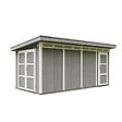 TIMBELA - Abri de Jardin Qualité Premium 8.52+2.95 m² - Kit tout compris avec sol, tuiles bitumineuses, set de peinture-Construction de Panneaux LP Smartside- Cabane de Jardin Timbela M905C CAVERN STEEL - vignette