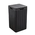 TOOMAX - Poubelle de jardin 80 Litres Noire 38 x 38 x H65 cm Couvercle à pression TOOMAX - vignette