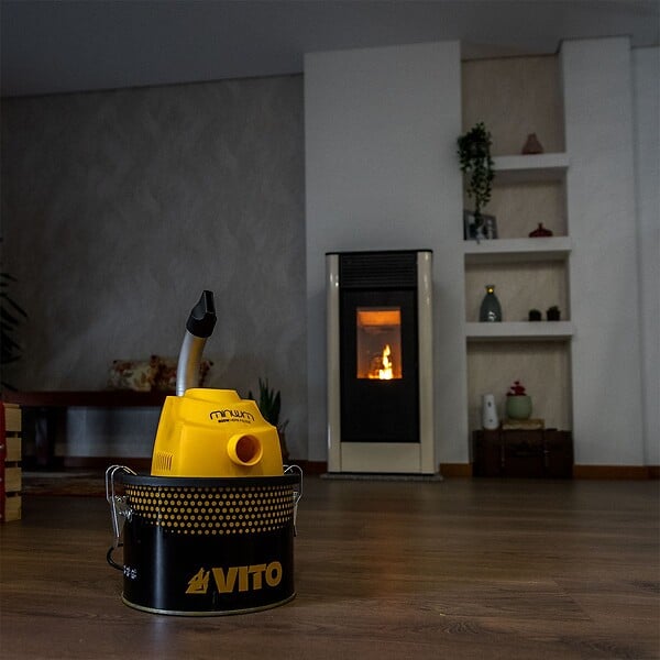 VITO - Filtre de rechange HEPA pour aspirateur de cendres 4L 800W + Sac filtre en tissu  VITO - large