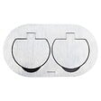 PROTEC - Double prise de sol étanche Initiale 16A 2P+T IP55 - Métal brossé - Protec - vignette