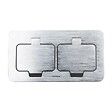 PROTEC - Double prise de sol étanche Initiale 16A 2P+T IP55 - Métal brossé - Protec - vignette