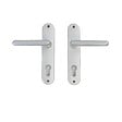 GO/ON - Ensemble poignées de porte aluminium argent 165mm trou cylindre - vignette