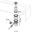 WIRQUIN - Bonde douche d60 grille ABS chromé - TOURBILLON - vignette
