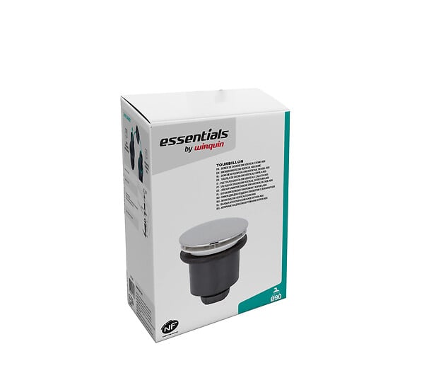 WIRQUIN - TOURBILLON bonde de douche d90 dôme ABS verticale - large