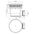 WIRQUIN - TOURBILLON bonde de douche d90 dôme ABS horizontale - vignette