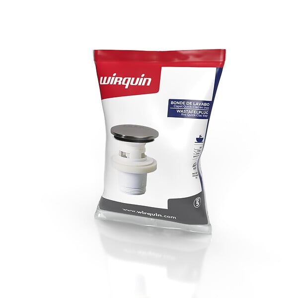 WIRQUIN - Bonde de lavabo Quick-Clac plastique avec TP clapet inox - large
