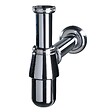 WIRQUIN - Siphon lavabo laiton chromé avec tubulure et rosace SL211B - vignette