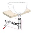 WIRQUIN - Siphon lavabo laiton chromé avec tubulure et rosace SL211B - vignette