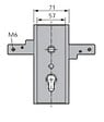WSS - Serrure de garage verouillage horizontal sans ressort épaisseur 18mm - WSS - 16560000010 - vignette