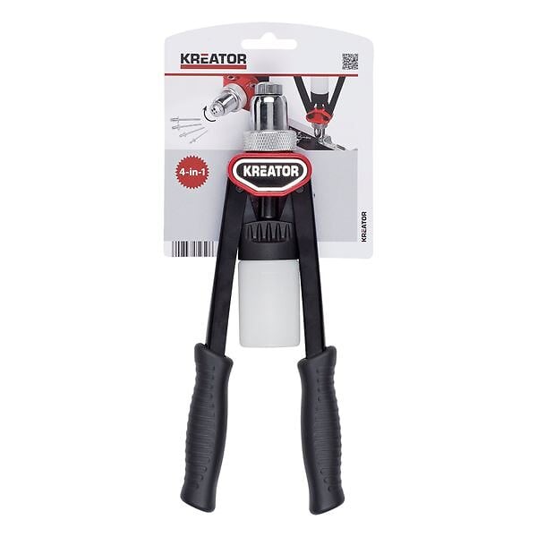 KREATOR - Pince à riveter pro - Noir/rouge - 4 diamètres - large