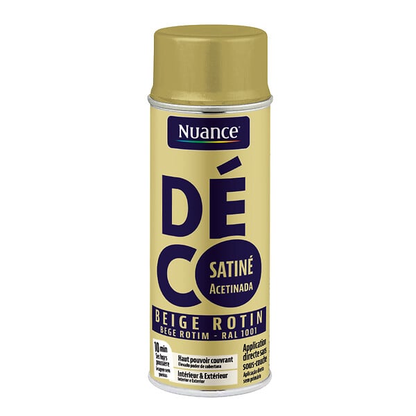 NUANCE - Peinture aerosol - Beige rotin - Satin - 400ml - large