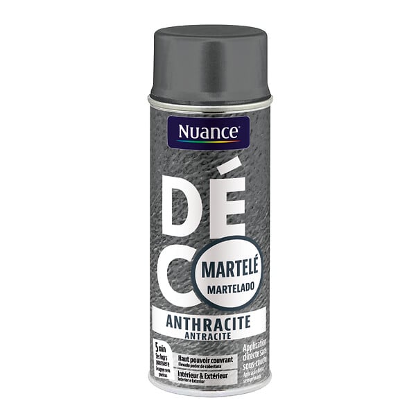 NUANCE - Peinture aerosol - Anthracite - Martelé - 400ml - large