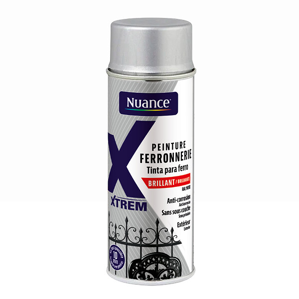 NUANCE - Peinture ferronerie aerosol - Blanc - Brillant - 400ml - large
