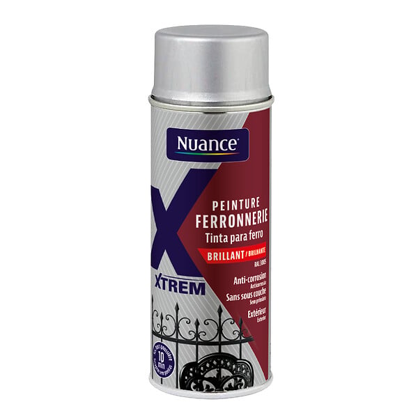 NUANCE - Peinture ferronnerie aerosol - Rouge basque - Brillant - 400ml - large