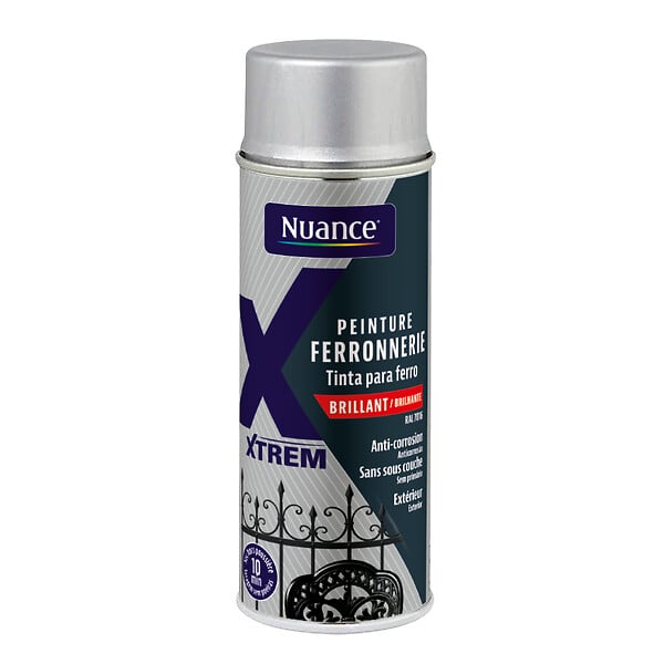 NUANCE - Peinture ferronnerie aerosol - Anthracite - Brillant - 400ml - large