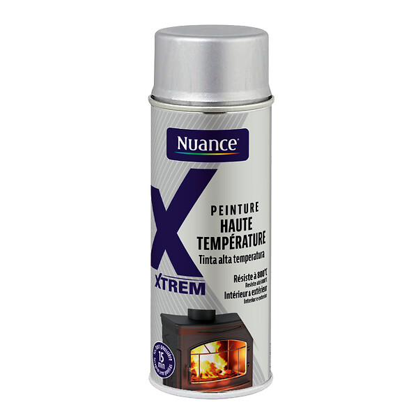NUANCE - Peinture haute température aerosol - Aluminium - 400ml - large