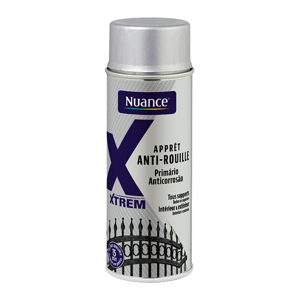 NUANCE - Peinture apprêt anti-rouille aerosol - Gris - 400ml - large