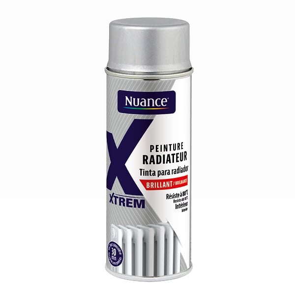 NUANCE - Peinture radiateur aerosol - Blanc - Brillant - 400ml - large