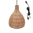 LUMISKY - Suspension Extérieure Rotin Beige H38cm Câble 5m - vignette
