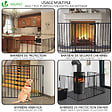 VOUNOT - Barriere de securite Grande Version 3.6M 6 Panneaux noire - vignette