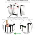 VOUNOT - Barriere de securite Grande Version 3.6M 6 Panneaux noire - vignette