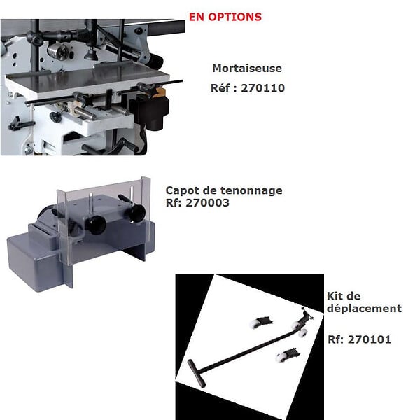 LEMAN - Combiné à bois 5 fonctions LEMAN COM250 - large