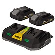 VITO - Souffleur de jardin 40V + 2 Batteries lithium 2AH + Chargeur DOUBLE VITO - vignette
