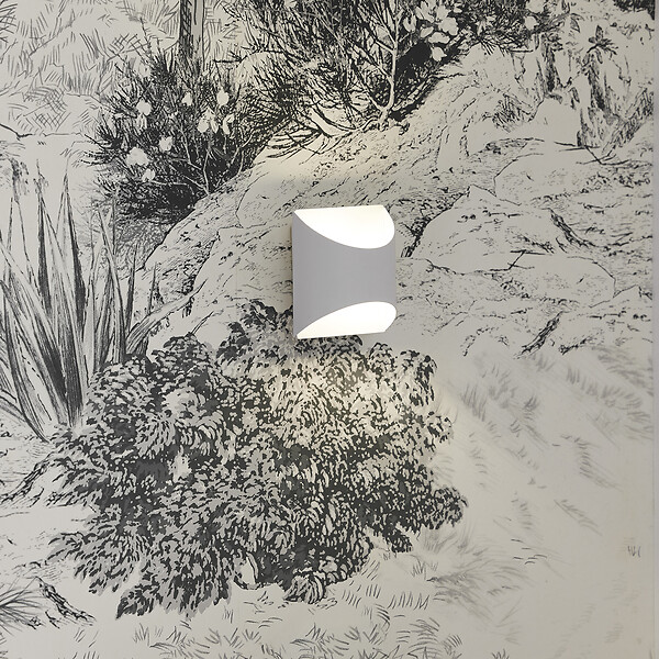 COREP - Applique murale demi-lune - Métal - YUBIWA - Blanc - 15W - large