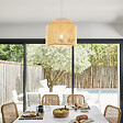 COREP - Suspension double bambou tressé Makassar Naturel E27 - vignette
