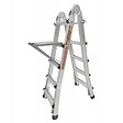 SECURY-T - Échelle articulée pliante et télescopique en aluminium 4x5 marches 4,96m + 1 tablette - vignette