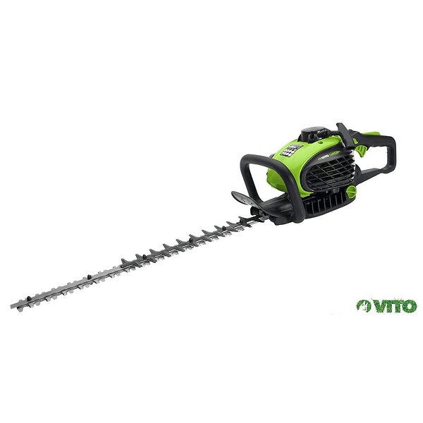 VITO - Taille Haies à Essence 25cm3 Moteur 2 Temps 1.1CV Lame double 55cm Rotation 90° Branches épaisses VITO - large