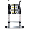 SECURY-T - Echelle télescopique aluminium 13 marches H 5,2M avec crochets démontables et barre stabilisatrice - vignette