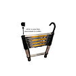 SECURY-T - Echelle télescopique aluminium 13 marches H 5,2M avec crochets démontables et barre stabilisatrice - vignette