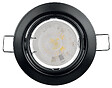 EASYLIGHT - Lot 3 spots orientables métal noir - GU10 LED 345lm 4000K - vignette