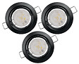 EASYLIGHT - Lot 3 spots orientables métal noir - GU10 LED 345lm 4000K - vignette