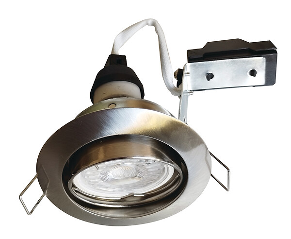 EASYLIGHT - Spot LED orientable encastrable - Aluminium brossé - 3000K - large