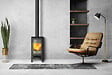REDPOD - Poêle à bois acier - ALVA 6,7kW - Noir - vignette