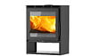 REDPOD - Poêle à bois acier TIBRE noir mat 9,4kW - vignette