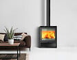 REDPOD - Poêle à bois acier TIBRE noir mat 9,4kW - vignette