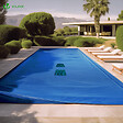 VOUNOT - Bache piscine rectangulaire double couche en Polyethylene 160 gr/m2 avec filet ecoulement 4x9m Bleue - vignette