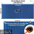 VOUNOT - Bache piscine rectangulaire double couche en Polyethylene 160 gr/m2 avec filet ecoulement 4x9m Bleue - vignette