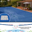 VOUNOT - Bache piscine rectangulaire double couche en Polyethylene 160 gr/m2 avec filet ecoulement 8x14m Bleue - vignette
