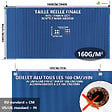 VOUNOT - Bache piscine rectangulaire double couche en Polyethylene 160 gr/m2 avec filet ecoulement 5x10m Bleue - vignette