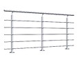 SOGEM - Kit garde-corps RONDO 2.5m fixation sol - Alu anodisé argent - vignette