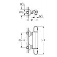 GROHE - Mitigeur thermostatique de douche mural GROHTHERM 1000 Grohe  34818003 - vignette
