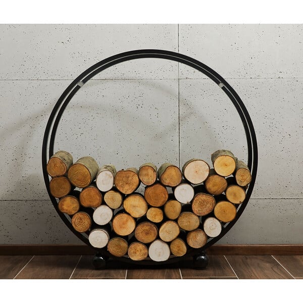 COOK KING - Porte-bûches 'DAISY' en acier pour bûches 20cm : Alliance parfaite entre fonctionnalité et esthétisme - Ø 100 cm - large