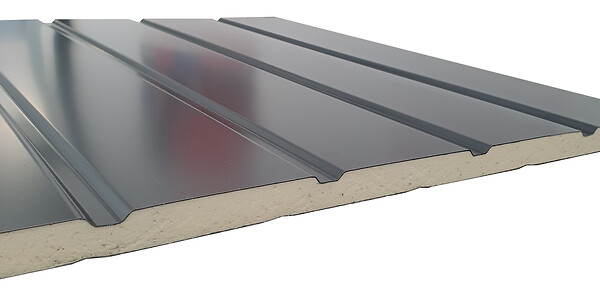 SPADONE - Porte de garage basculante grise l.250 x H.200 cm x Ep.20 mm - large