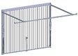 SPADONE - Porte de garage basculante grise l.250 x H.200 cm x Ep.20 mm - vignette